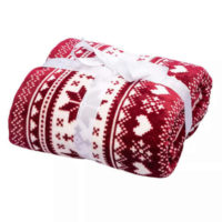 Hebká plyšová hřejivá vánoční deka