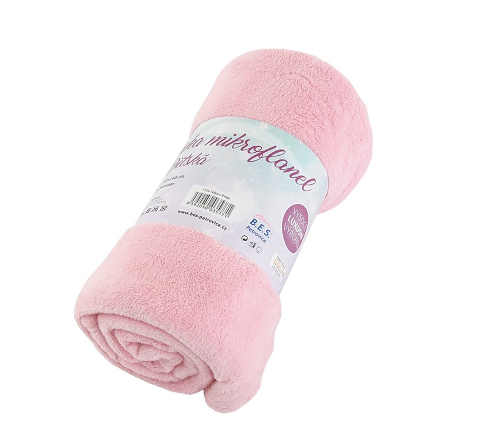 Růžová dětská deka z mikroflanelu