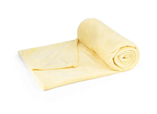 hebká deka ve vanilkové barvě