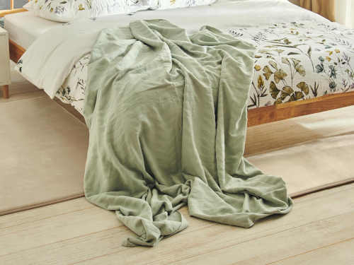 velká bavlněná jednobarevná deka